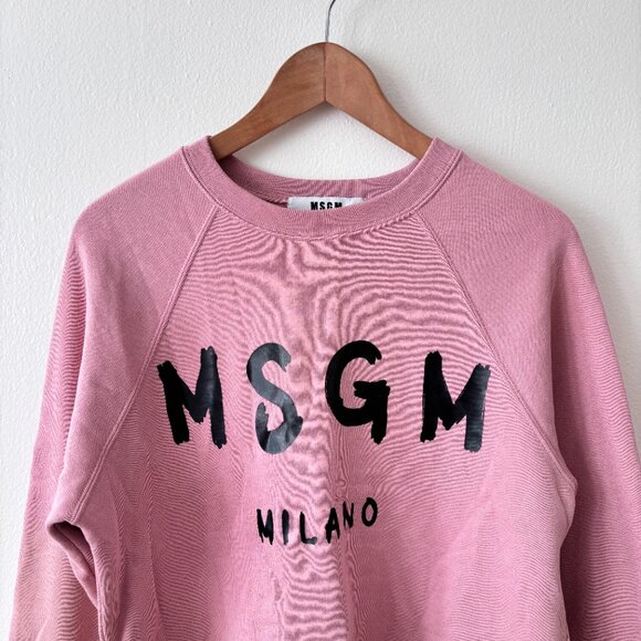MSGM Milano Logo Sweatshirt in Pink - Picture 3 of 7